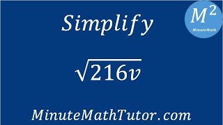 Simplify √(216v)