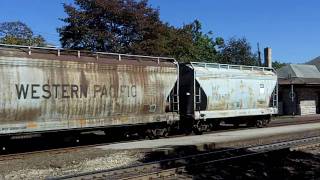 Ex-UP GP38-2's Pull A Local In Kirkwood, MO