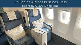 Philippine Airlines Business Class – Boeing B777-300 – Singapore to Manila