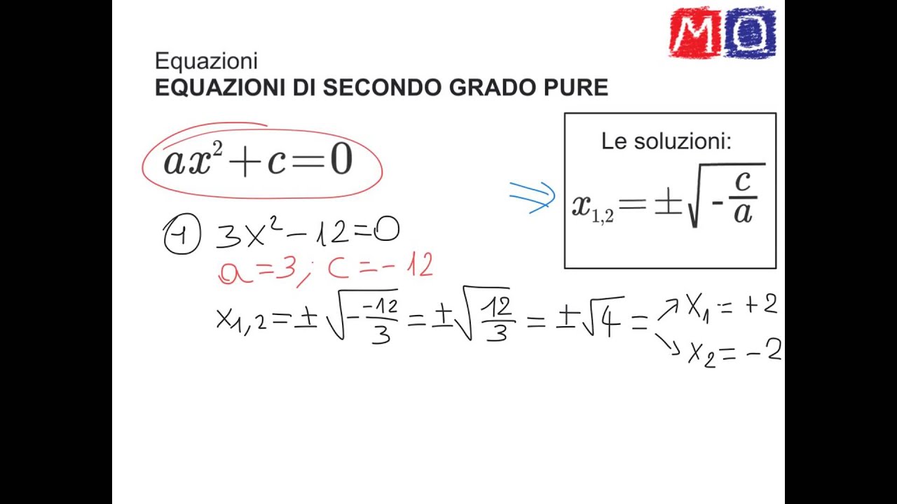 Equazioni Di Secondo Grado Formula