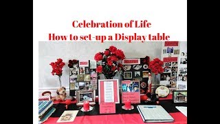 Celebration of Life Ideas / How to set-up a table for Memorial Service / Memory board Ideas
