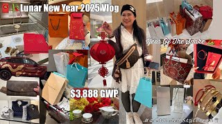 Luxury Shopping Vlog-Lunar New Year 2025| Red Envelopes🧧Bvlgari,T\u0026Co, VCA,Hermes,Cartier \u0026 $3888 GWP