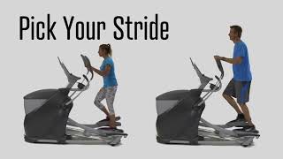 The Octane Q47 elliptical fits users of all sizes