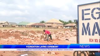 FOUNDATION LAYING CEREMONY: Indigenes Of Egbaen Community Express Delight Over Market  Construction