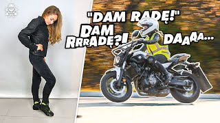 Martyna wybiera swój styl i wsiada na MT-07! Jaki strój dla motocyklistki w rozmiarze XS??