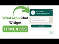 How to create WhatsApp Chat widget using HTML, CSS & JavaScript
