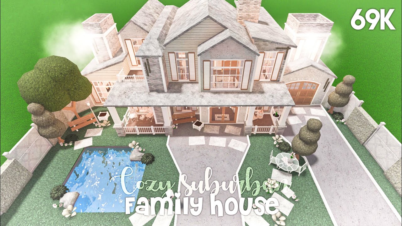 Cozy Suburban Family House | Bloxburg Build - YouTube