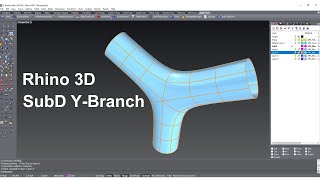 Rhino3D Y-Branch using SubD