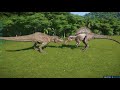 t rex modified vs spinosaurus modified jurassic world evolution