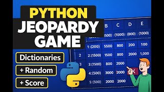 Python Jeopardy Game Using Dictionaries