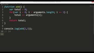 Javascript Tutorial - How to create a function that accepts infinite arguments