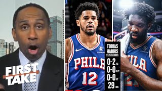 FIRST TAKE | Tobias Harris wants Joel Embiid to retire! - Stephen A. on Sixers l