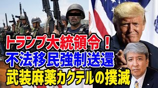 トランプ史上最大の作戦：最新、武装組織の実態：トランプVSカルテル：不法移民強制送還始動：移民カルテル、密入国業者コヨーテ・麻薬運び屋ミュールとの戦い：行き着く先は人口侵略戦争！