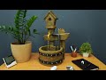 DIY Wooden Bird Nest Water Fountain | Fake Wood Craft | Amazing Home Made Water Fountain