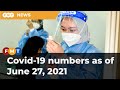 Covid-19 numbers as of June 27, 2021