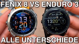 Garmin Fenix 8 vs ENDURO 3 👉🚲 Alle Unterschiede! Vergleich der beiden Garmin-Sportuhren