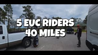 EUC Group Ride, 5 Riders, One New Rider, 40 Miles