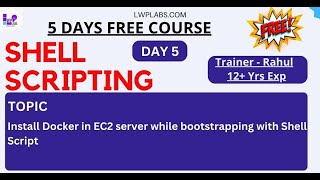 #devops | Shell Scripting | DAY 5 | Install Docker in EC2 server bootstrapping with Shell Script
