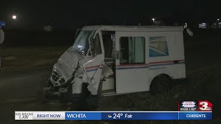 Mail carrier ejected from vehicle during Tuesday wreck