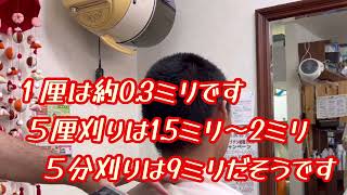 今どきボーズ？豪快に五厘刈り！実際は0.8mmです！柔道、毛呂道場(R5.7.25)