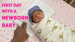 First day at home with our newborn baby