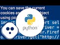 How to save and load cookies using Python + Selenium WebDriver