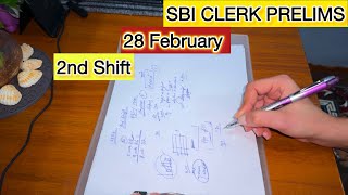 SBI Clerk Pre Exam ||28 February, 2nd Shift||