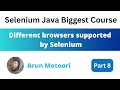 Different browsers supported by Selenium (Selenium Java Biggest Course - Part 8)