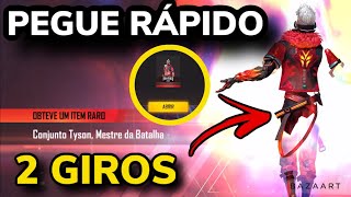 COMO PEGAR SKIN LENDÁRIA REDENÇÃO RÁPIDO NO FREE FIRE