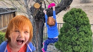 FAMILY DAY hidden MONEY EGG hide n seek!! backyard play with Adley and baby brother!