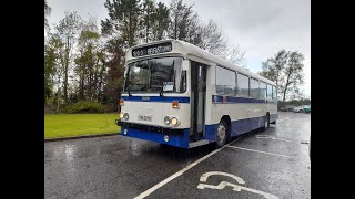 Preserved Ulsterbus Leyland Leopard 275 departing the ITH Bus Rally. 27/4/24