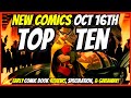 Top 10 New Comic Books October 16th 2024 🔥 Reviews, Covers, & Giveaway