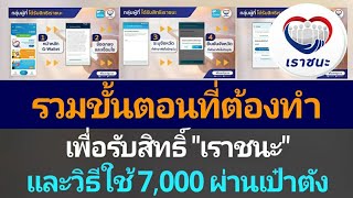 รวมขั้นตอนต้องทำเพื่อยืนยันสิทธิ์ เราชนะ พร้อมวิธีใช้เงิน 7000 ผ่านเป๋าตัง  รู้ก่อนลงทะเบียนพรุ่งนี้