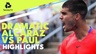 Carlos Alcaraz vs Tommy Paul: Dramatic Match! | Montreal 2022 Highlights