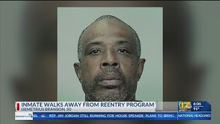 Inmate walks away from reentry program