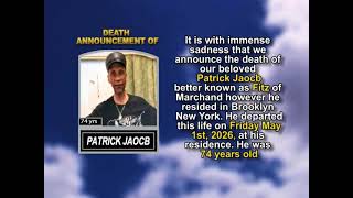 Patrick Jaocb ~ Short Obituary