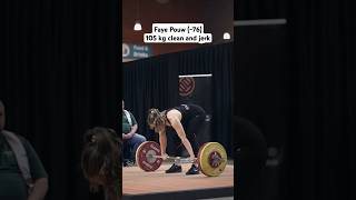 Faye Pouw (-76) 105 kg clean and jerk at the Dutch National Championships #olympicweightlifting