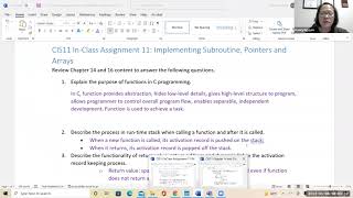 CIS11 Unit 11 Lecture: Functions, Pointers and Array in C compared to LC-3