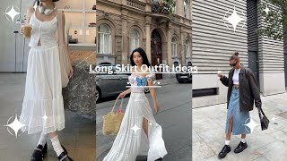 ✨ 𝓖𝓸𝓻𝓰𝓮𝓸𝓾𝓼 Long Skirt Outfit Ideas!!✨