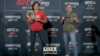 UFC 213: Amanda Nunes vs. Valentina Shevchenko Staredown - MMA Fighting