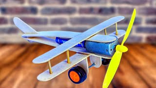 "This Plane Can Fly in MINUTES?!" DIY Wooden Plane with a DC Motor