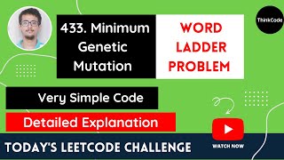 Leetcode 433 Minimum Genetic Mutation | Hindi