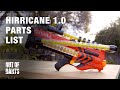 NERF MOD: Nerf Rival Zeus HIRricane 1.0 Parts List and Breakdown