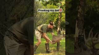 Pranking my dad! #feathersandfins #deerhunting #prank
