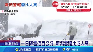 日各地暴雪 北海道高中棒球練習場被壓垮 入冬最強寒流發威! 日本多地積雪破紀錄 南韓凍如冰庫 海水浴場結冰.多處寒流警報│記者 柯雅涵│國際關鍵字20250206│三立iNEWS