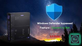 FUD Crypter Windows Defender bypassed with DC RAT | Feature : Convert to Bat | 5.9.2026