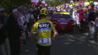 12e étape : INCROYABLE ! Chris Froome sans vélo court dans le Ventoux !