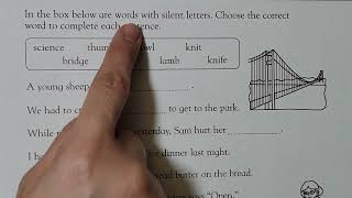 Third Grade Language Arts | Silent Letter Worksheet