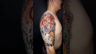 #tattoo​ รอยสักเสือ​ ผลงาน​ช่าง​โน๊ต​