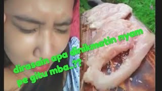 Ekspresi cewek tiktok pas liat daging mirip sesuatu